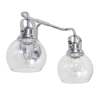 Shirley Metal Bubbled Glass Vanity Light