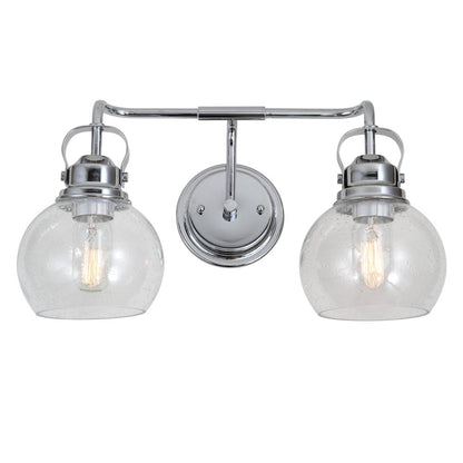 Shirley Metal Bubbled Glass Vanity Light
