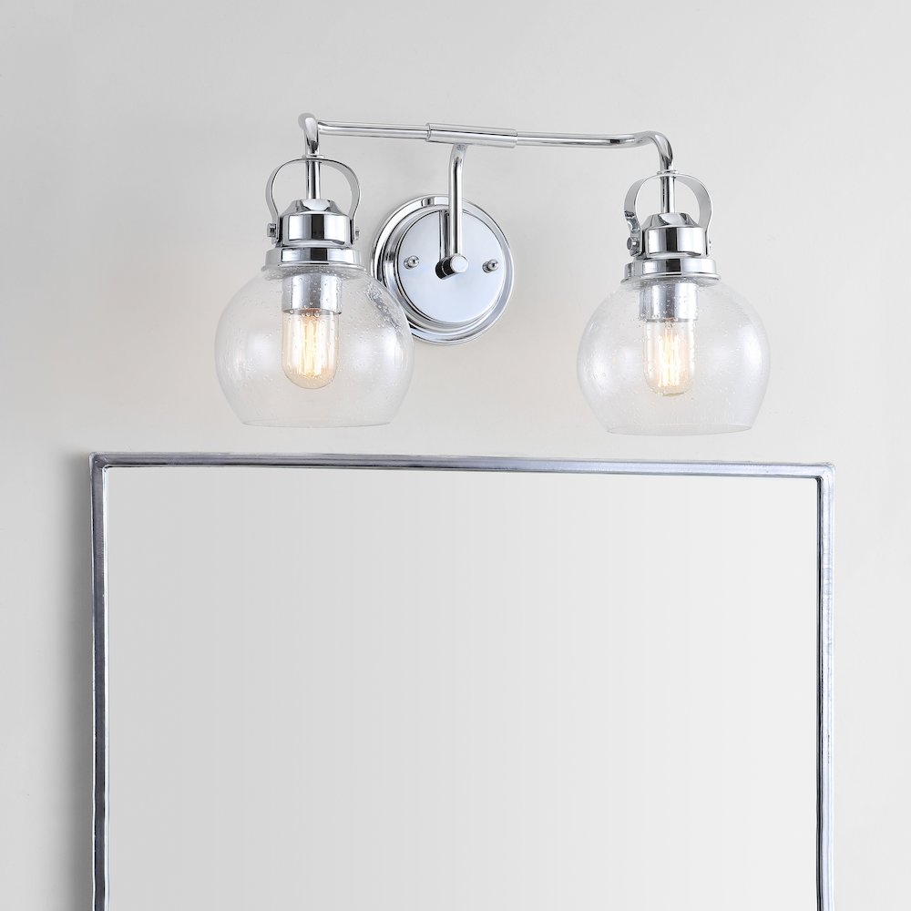 Shirley Metal Bubbled Glass Vanity Light