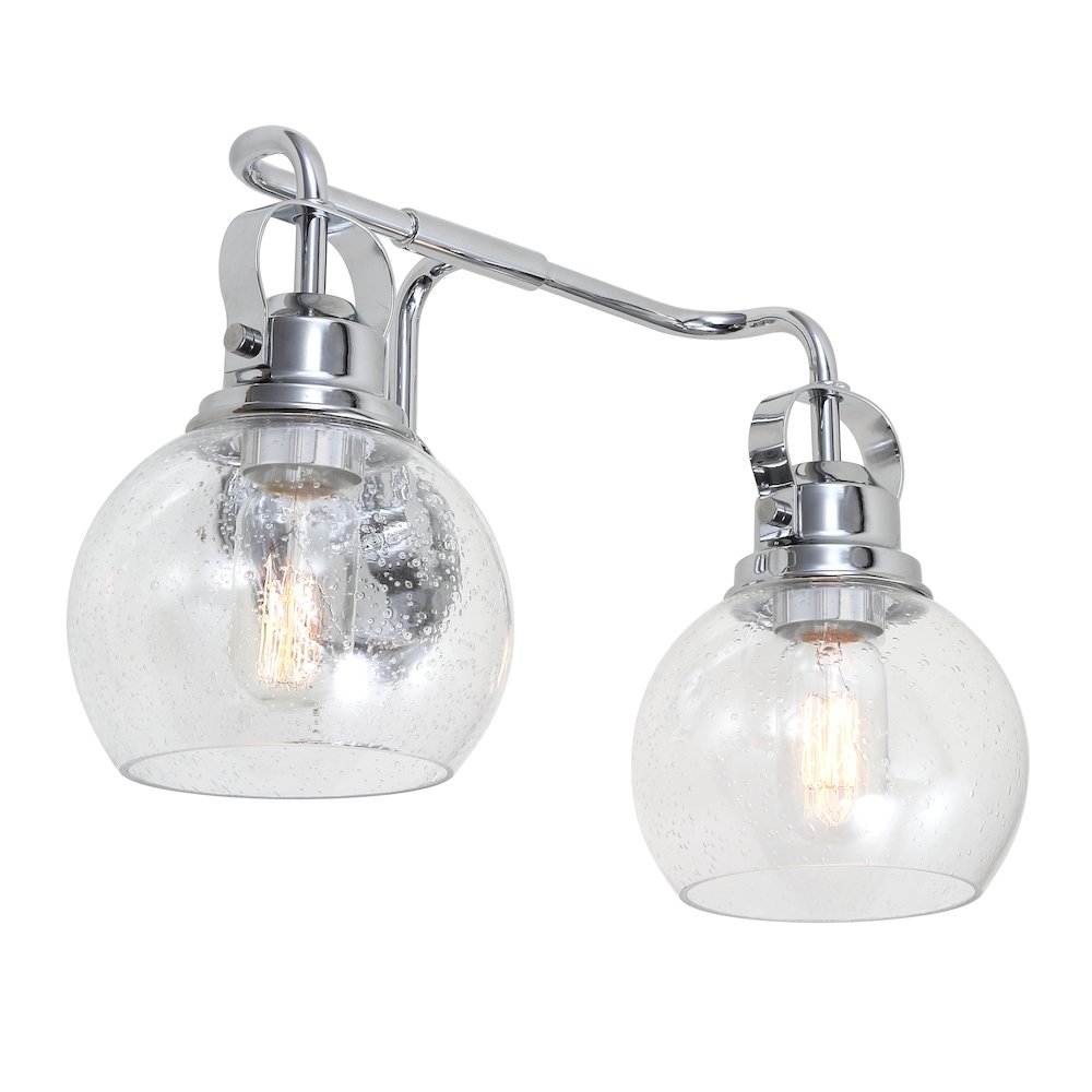 Shirley Metal Bubbled Glass Vanity Light