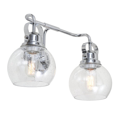 Shirley Metal Bubbled Glass Vanity Light