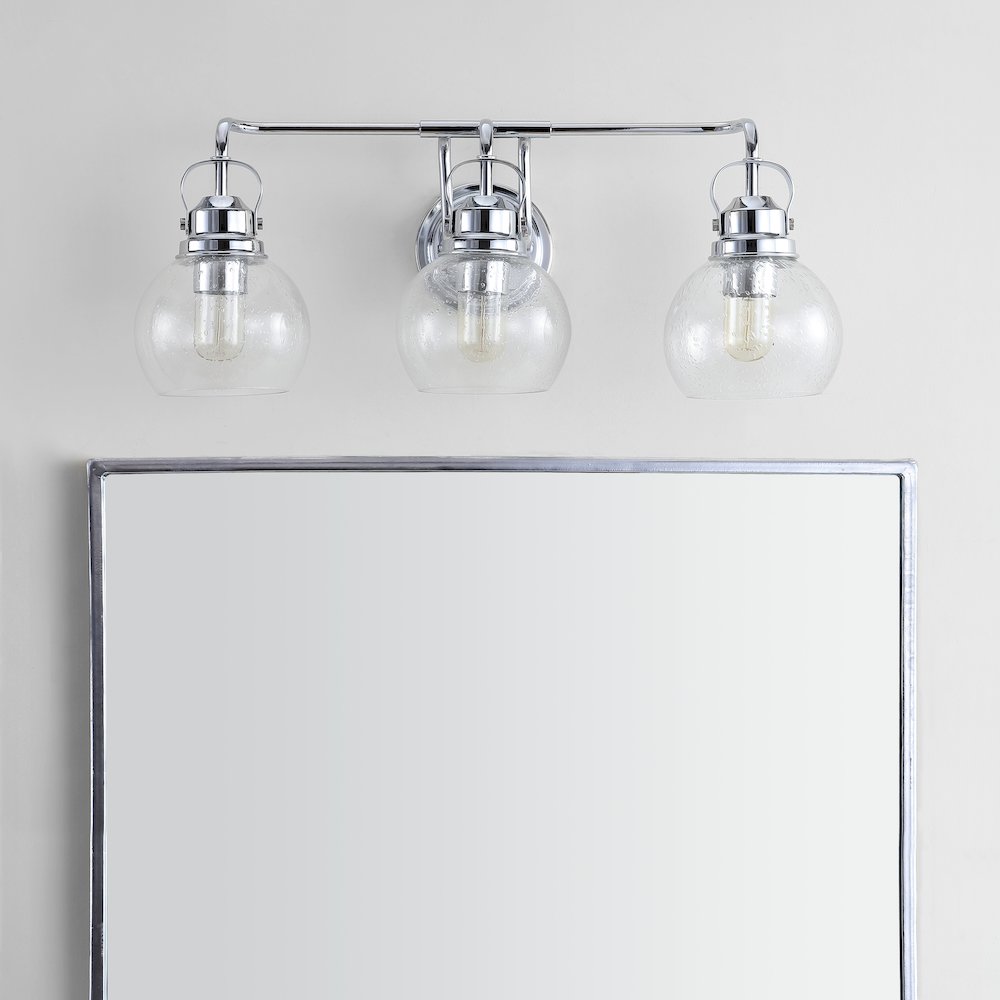 Shirley Metal Bubbled Glass Vanity Light