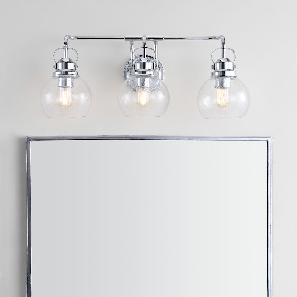 Shirley Metal Bubbled Glass Vanity Light