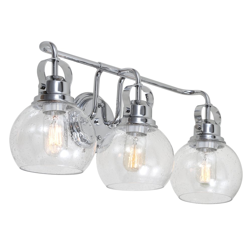 Shirley Metal Bubbled Glass Vanity Light