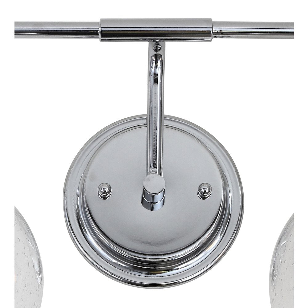 Shirley Metal Bubbled Glass Vanity Light