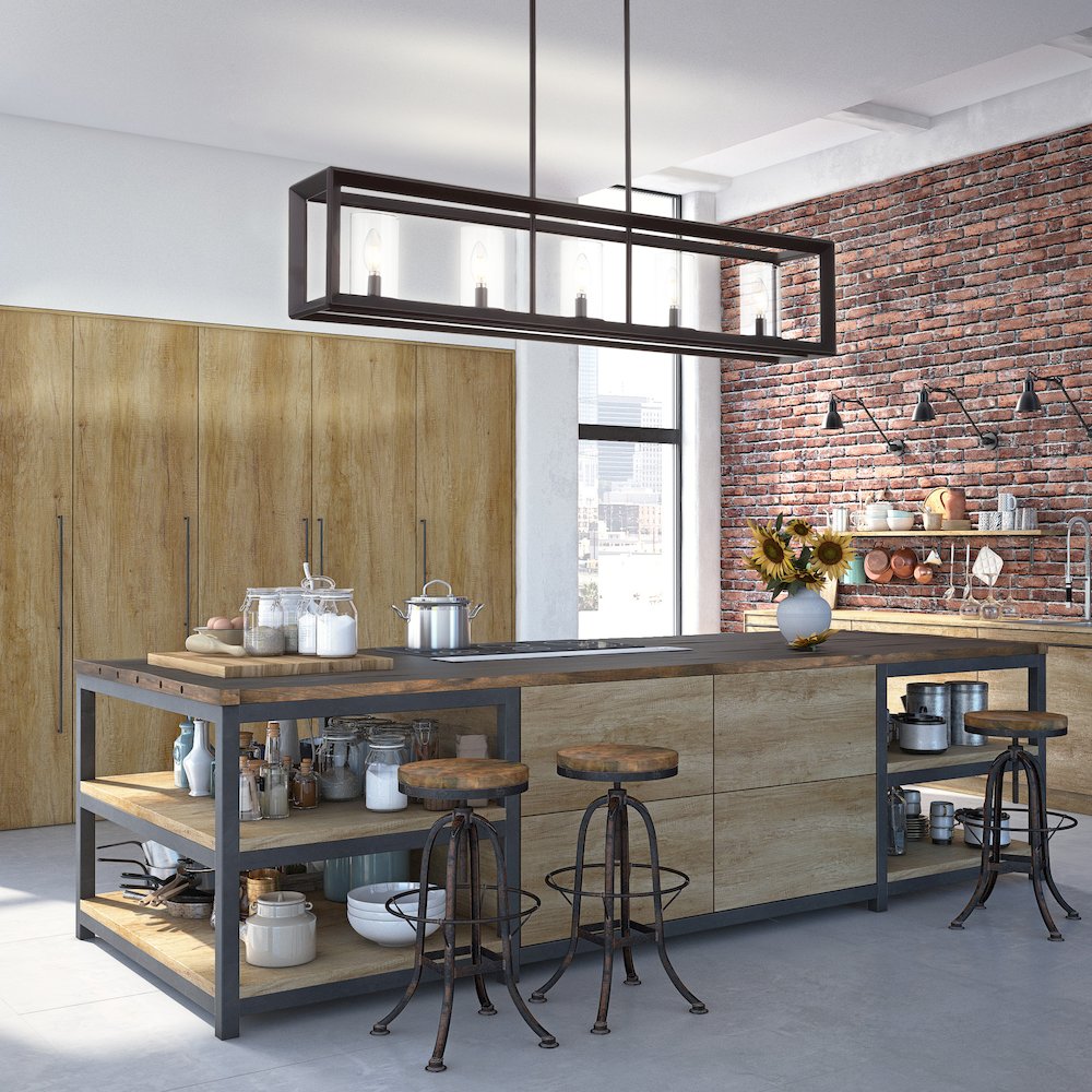 Anna Linear Metal/Glass Led Pendant
