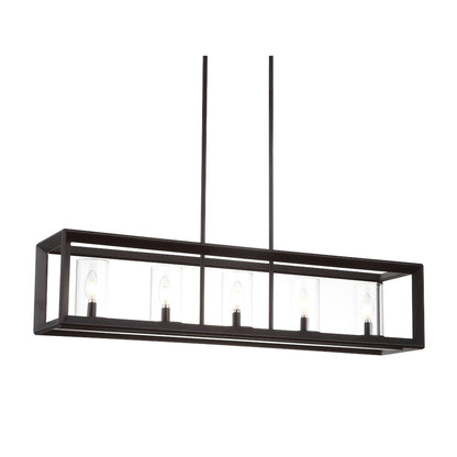 Anna Linear Metal/Glass Led Pendant