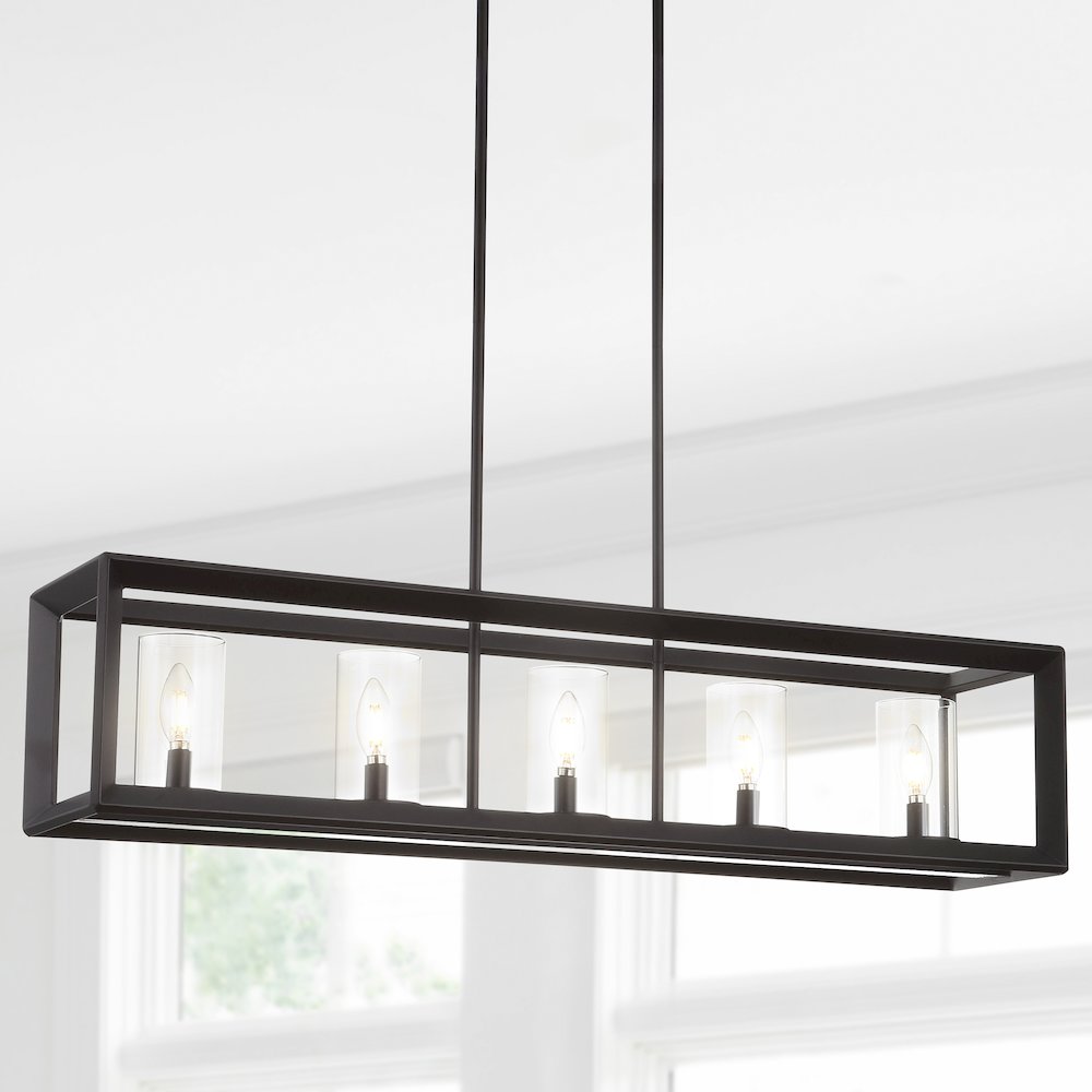 Anna Linear Metal/Glass Led Pendant