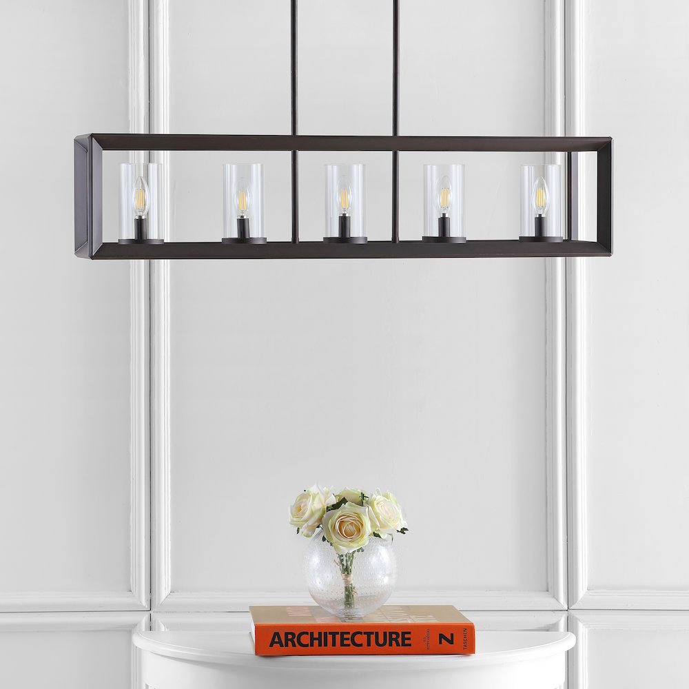 Anna Linear Metal/Glass Led Pendant