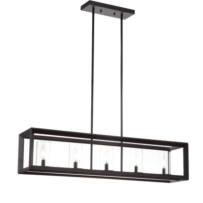 Anna Linear Metal/Glass Led Pendant