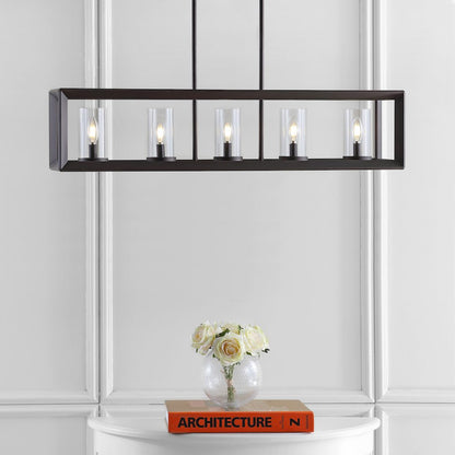 Anna Linear Metal/Glass Led Pendant