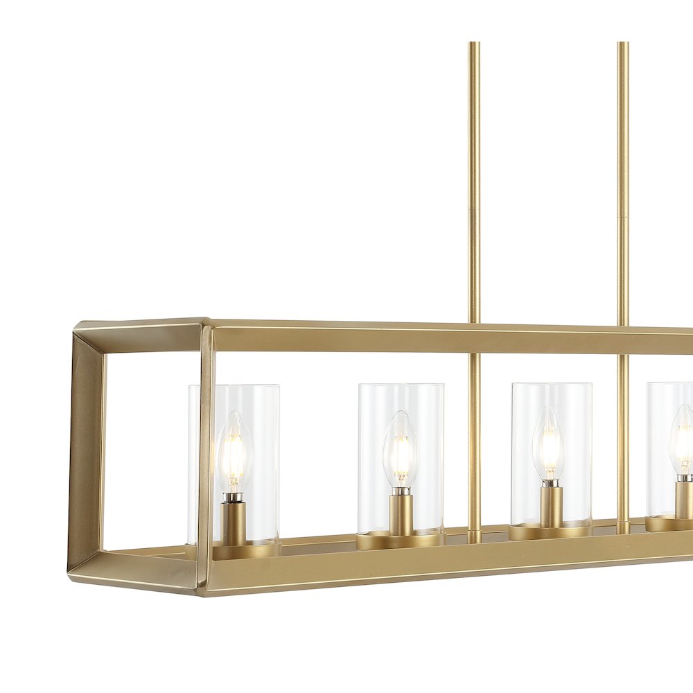 Anna Linear Metal/Glass Led Pendant