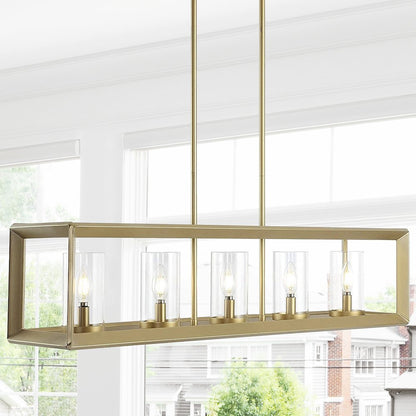 Anna Linear Metal/Glass Led Pendant