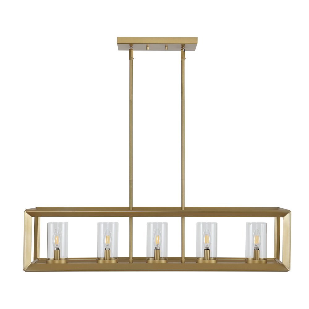 Anna Linear Metal/Glass Led Pendant