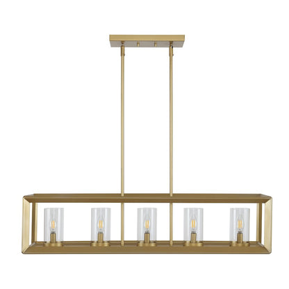 Anna Linear Metal/Glass Led Pendant
