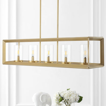 Anna Linear Metal/Glass Led Pendant