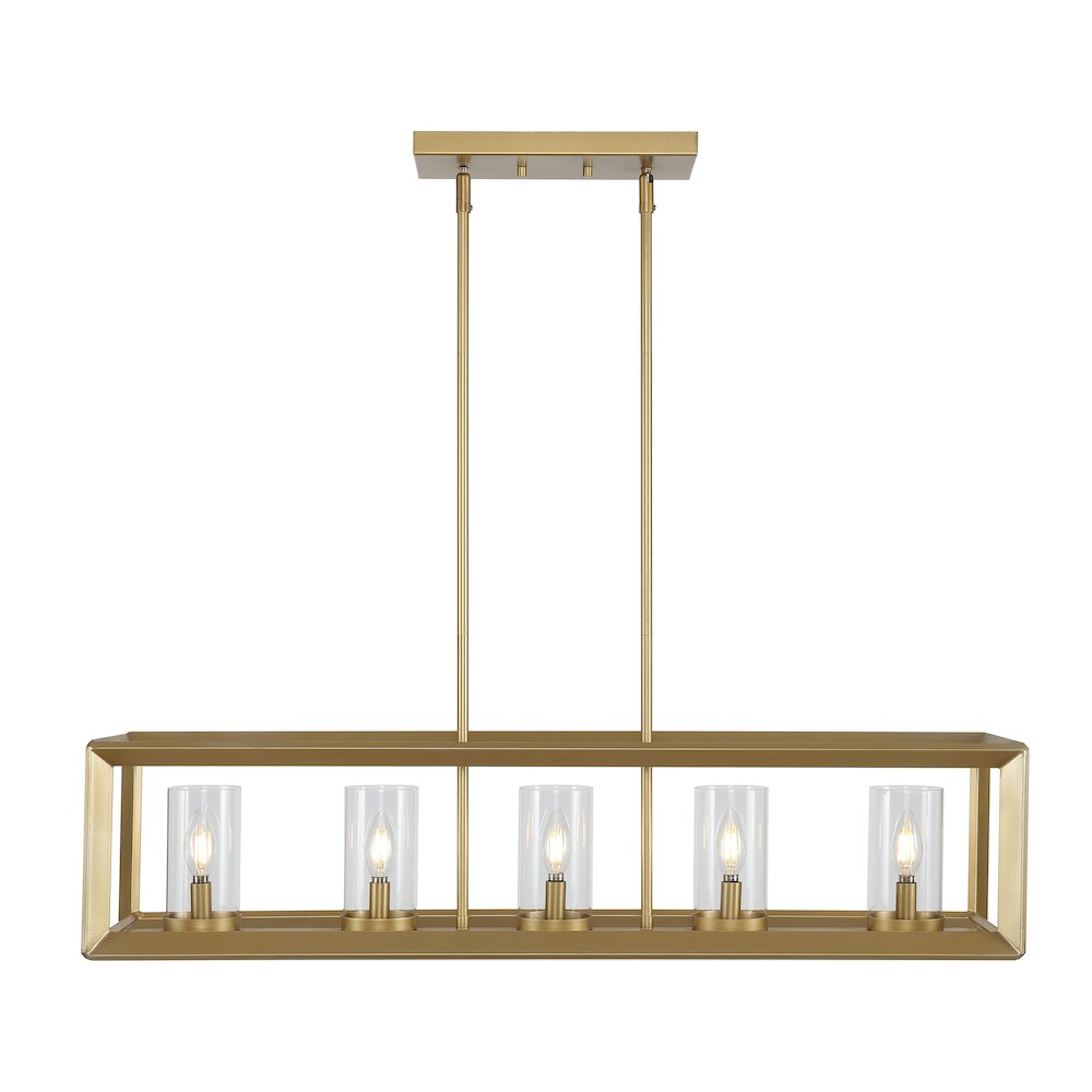 Anna Linear Metal/Glass Led Pendant