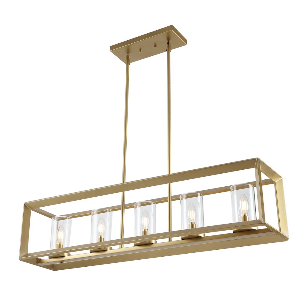 Anna Linear Metal/Glass Led Pendant