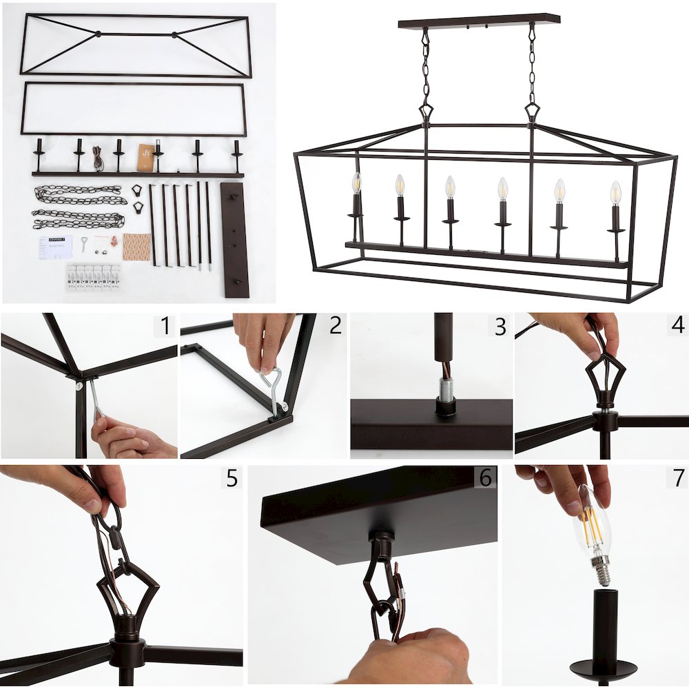 Pagodabulb Lantern Metal Led Pendant