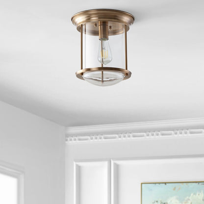 Savannah Metal/Glass Led Flush Mount