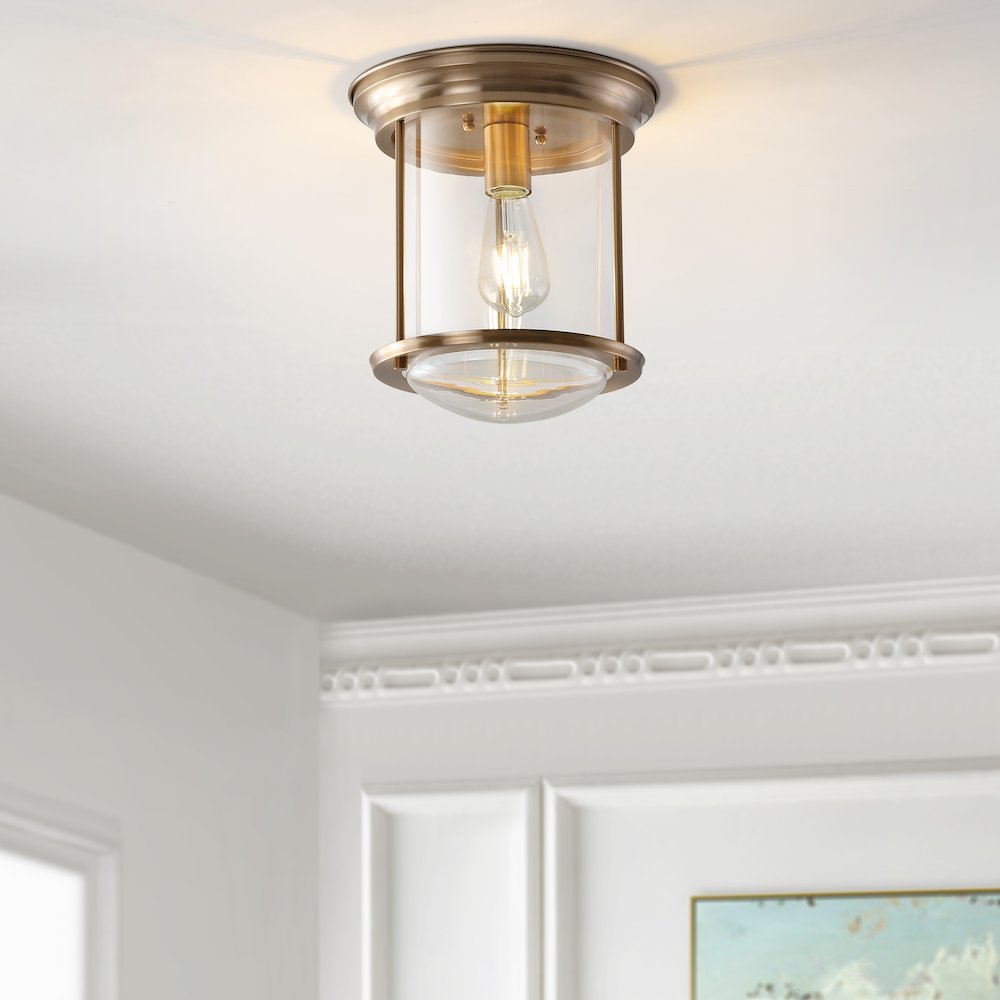 Savannah Metal/Glass Led Flush Mount