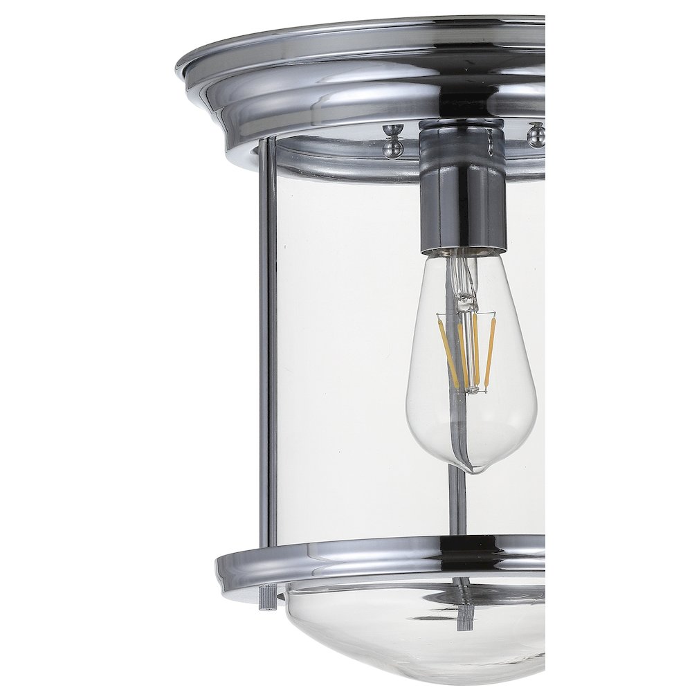 Savannah Metal/Glass Led Flush Mount