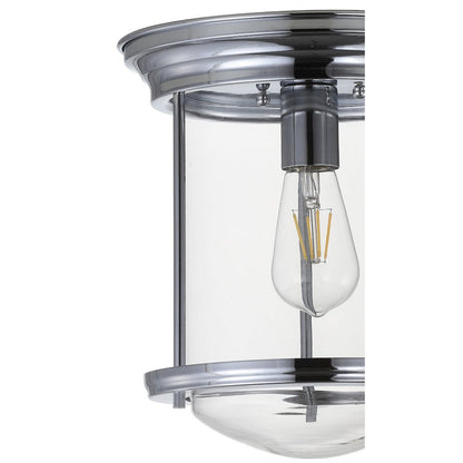 Savannah Metal/Glass Led Flush Mount