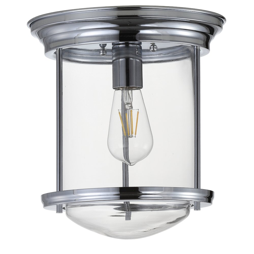 Savannah Metal/Glass Led Flush Mount