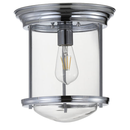 Savannah Metal/Glass Led Flush Mount