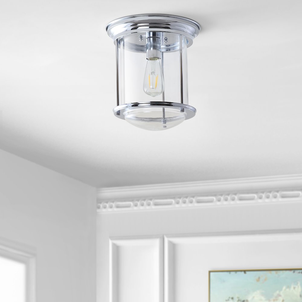 Savannah Metal/Glass Led Flush Mount