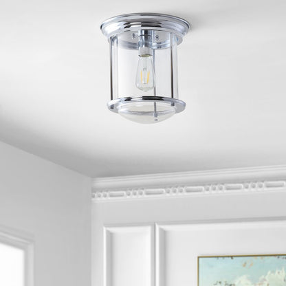 Savannah Metal/Glass Led Flush Mount