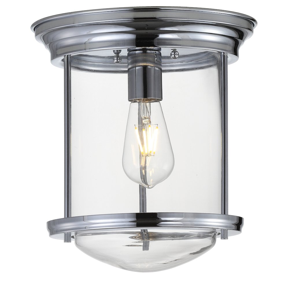 Savannah Metal/Glass Led Flush Mount