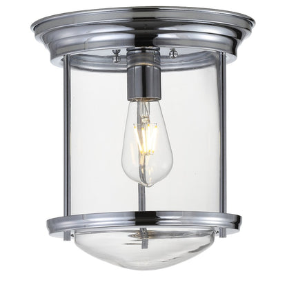 Savannah Metal/Glass Led Flush Mount