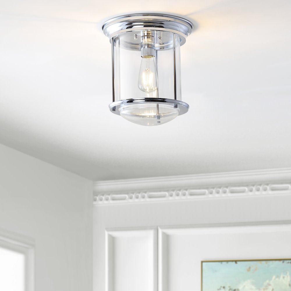 Savannah Metal/Glass Led Flush Mount