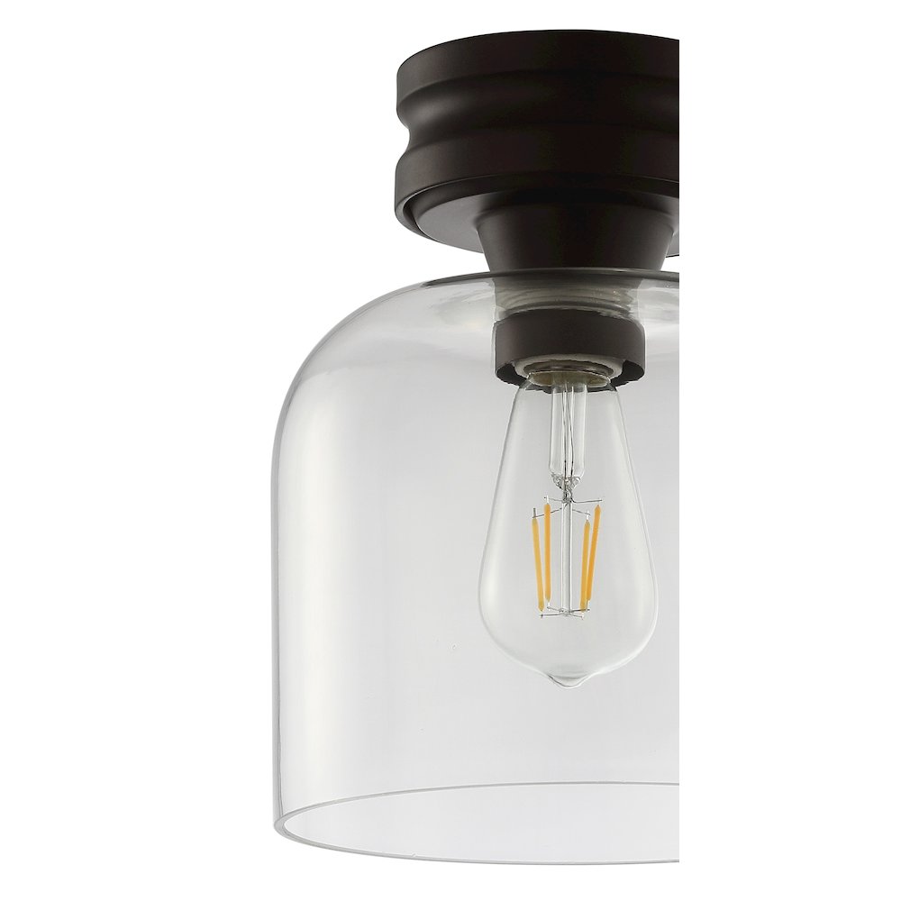Domenic Metal/Glass Led Flush Mount