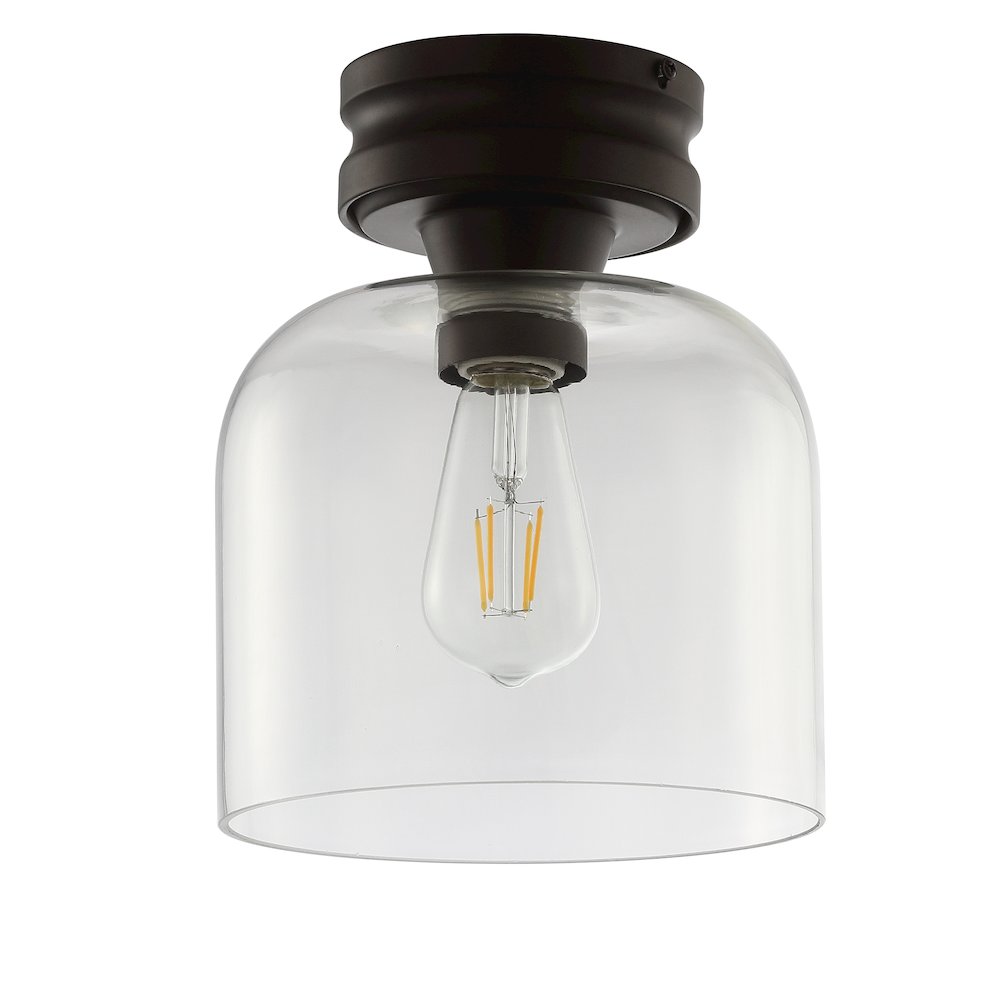 Domenic Metal/Glass Led Flush Mount