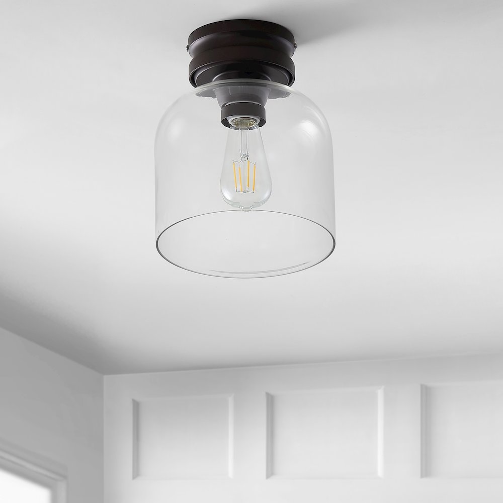 Domenic Metal/Glass Led Flush Mount