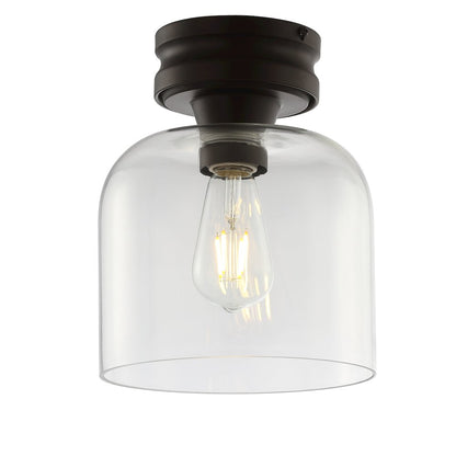 Domenic Metal/Glass Led Flush Mount