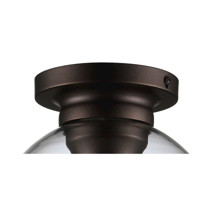 Atlas Metal/Glass Led Flush Mount