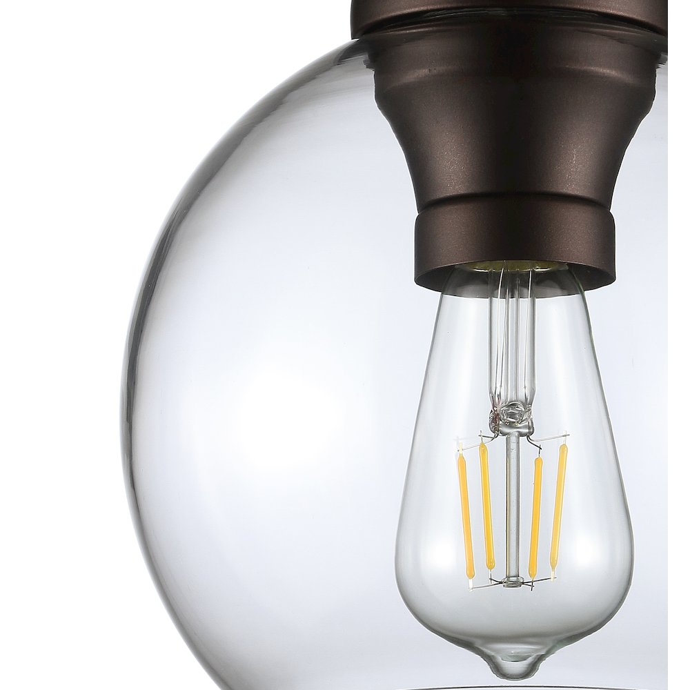Atlas Metal/Glass Led Flush Mount