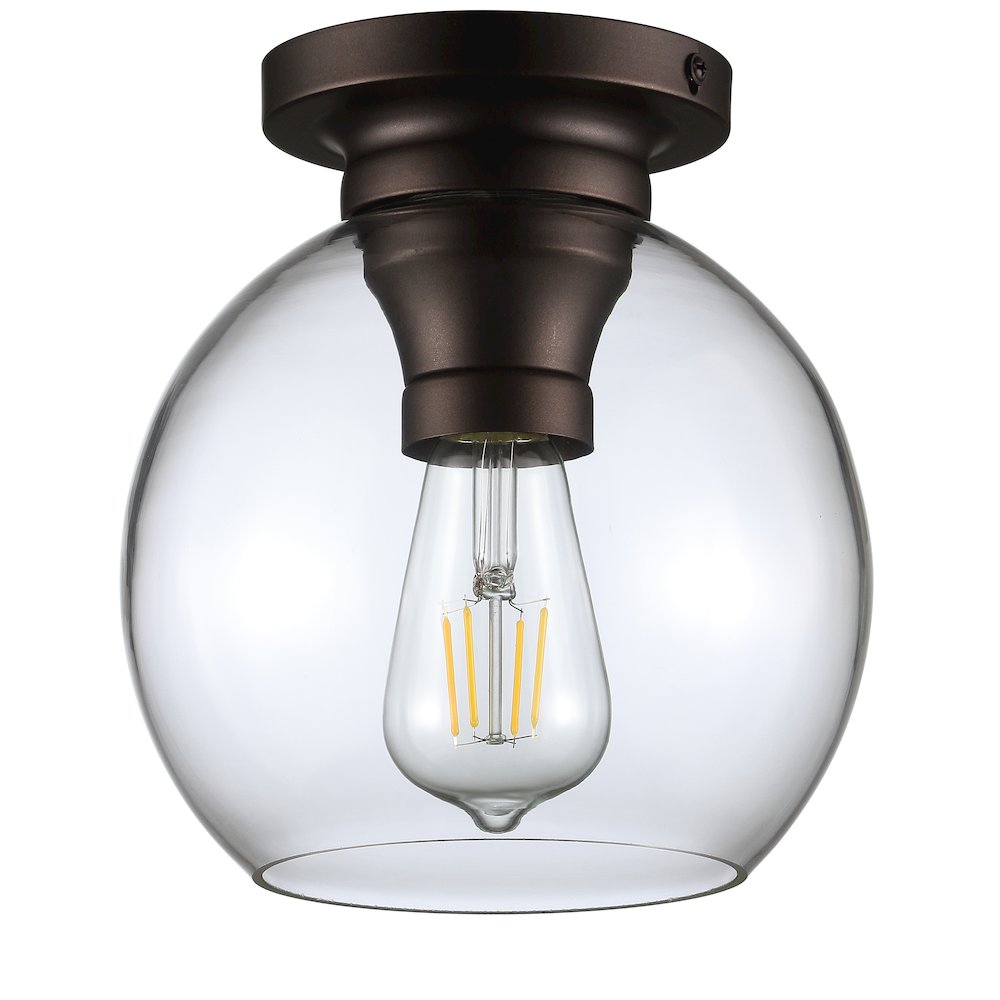 Atlas Metal/Glass Led Flush Mount