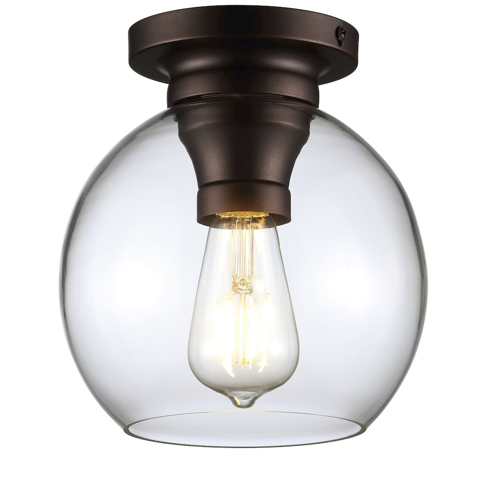 Atlas Metal/Glass Led Flush Mount