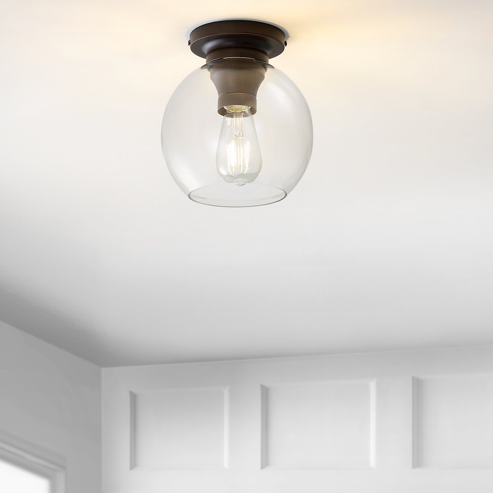 Atlas Metal/Glass Led Flush Mount