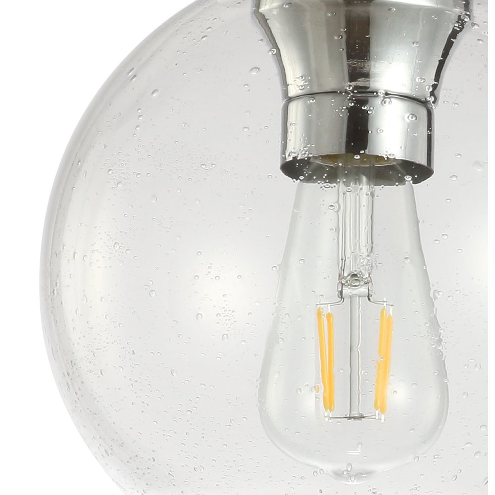 Atlas Metal/Glass Led Flush Mount
