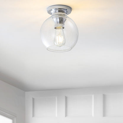 Atlas Metal/Glass Led Flush Mount
