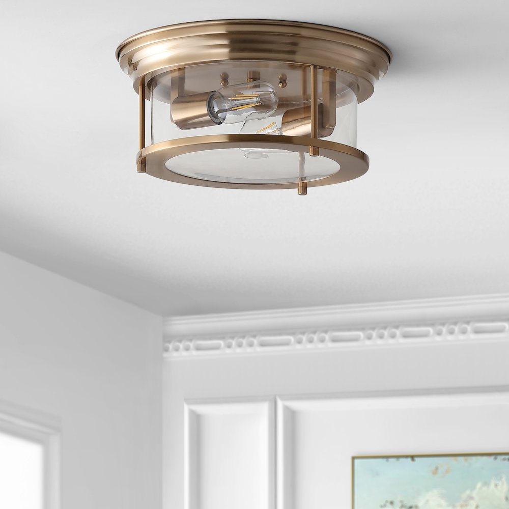 Lauren Metal/Glass Led Flush Mount
