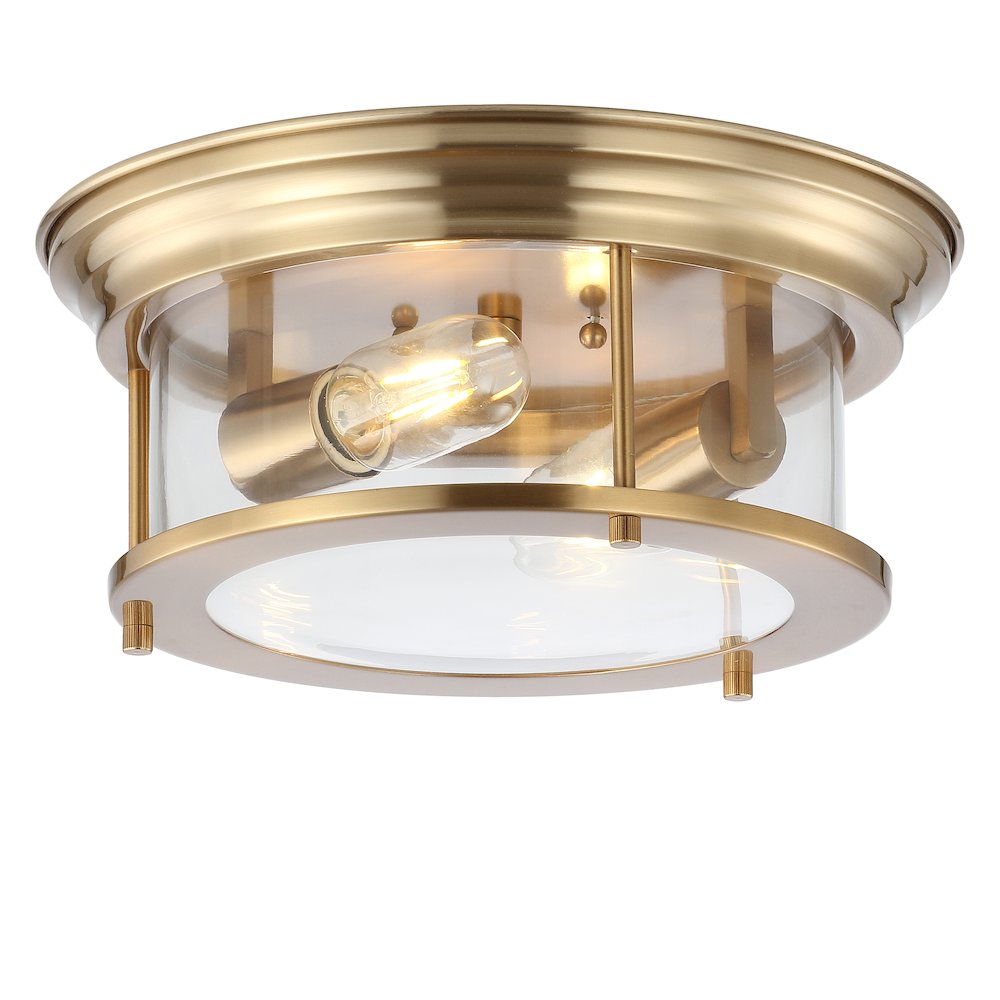 Lauren Metal/Glass Led Flush Mount