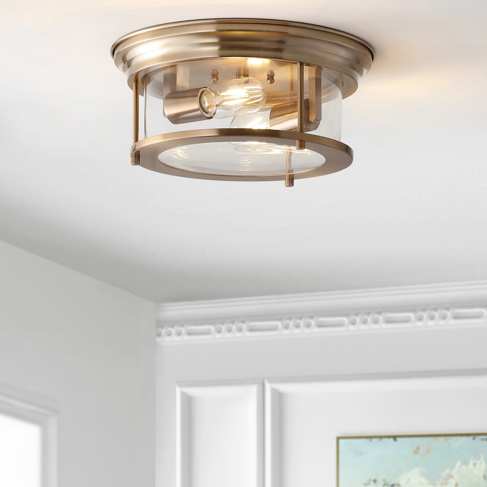 Lauren Metal/Glass Led Flush Mount