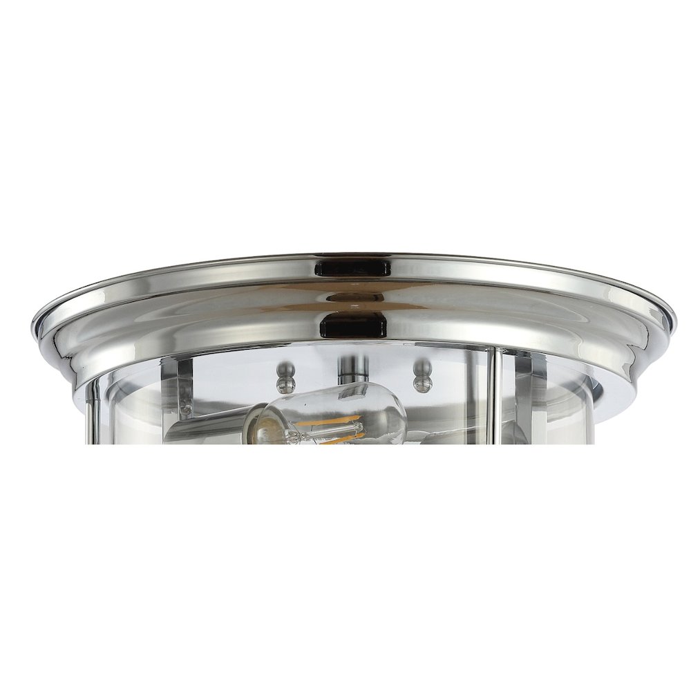 Lauren Metal/Glass Led Flush Mount