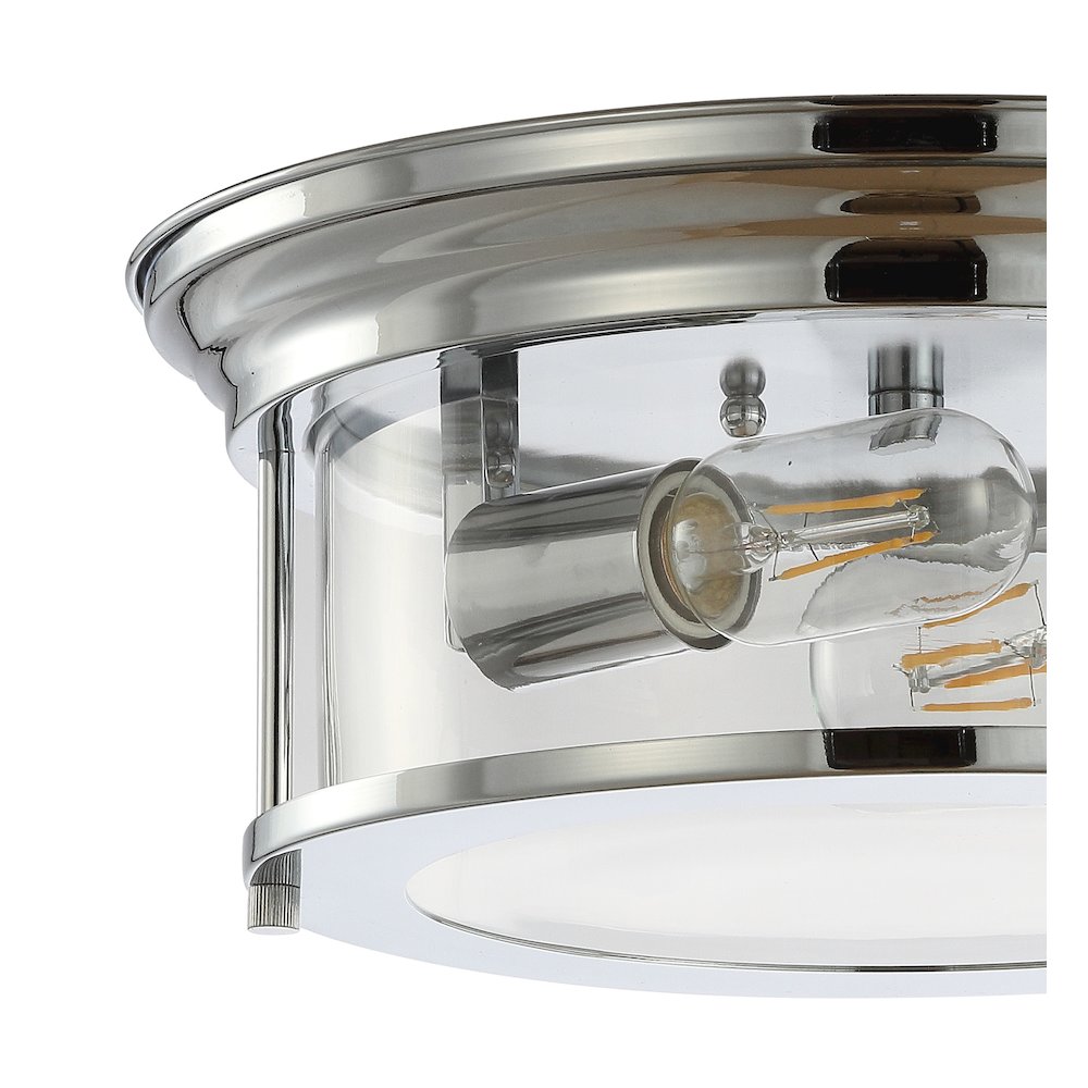 Lauren Metal/Glass Led Flush Mount